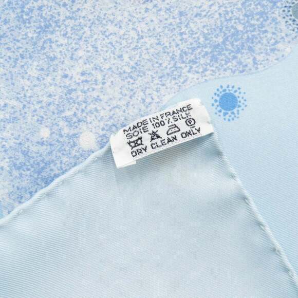 HERMES Authentic Blue Silk Scarf - Picture 5 of 5